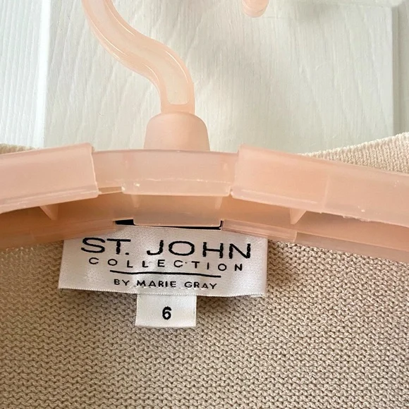 St. John 2 Piece Knit Cardigan Pant Set Sz4/6 - Picture 4 of 16